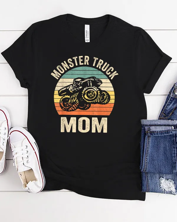 Monster Truck Mom Retro Vintage Monster Truck Shirt T-Shirt