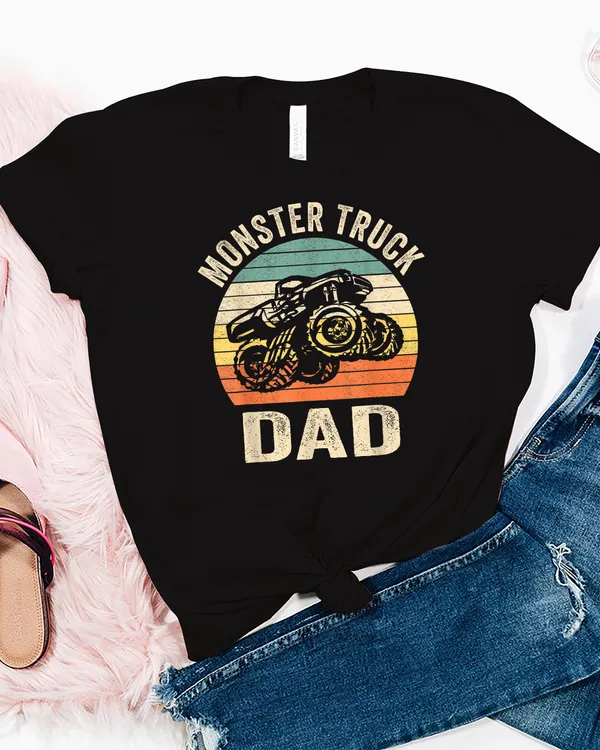Monster Truck Dad Shirt Retro Vintage Monster Truck Shirt T-Shirt